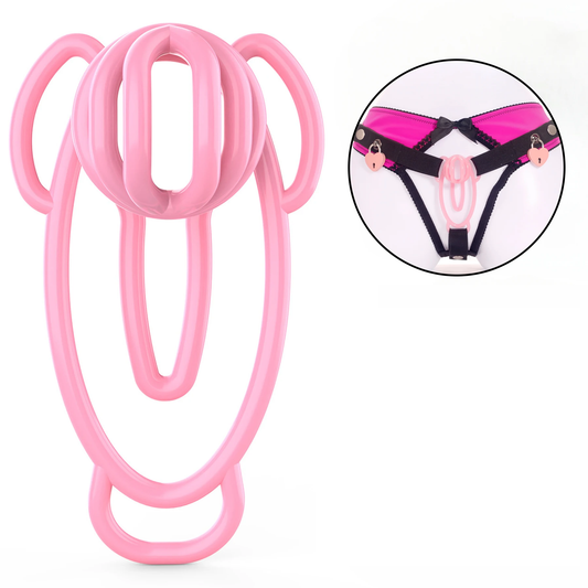 Ovaler pinker Clip mit Modellbeispiel