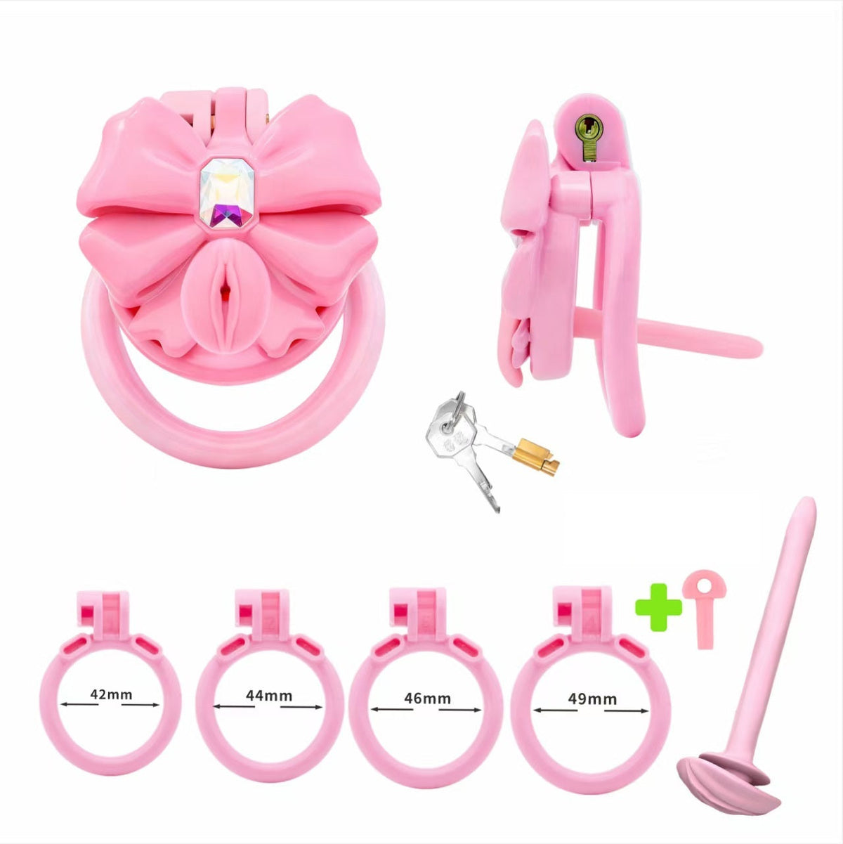 Pinkes Set mit langem Einsatz