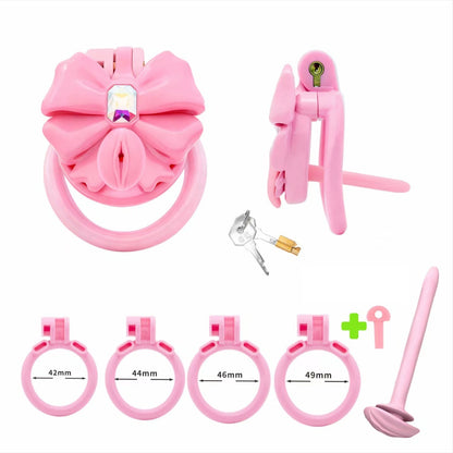 Pinkes Set mit langem Einsatz