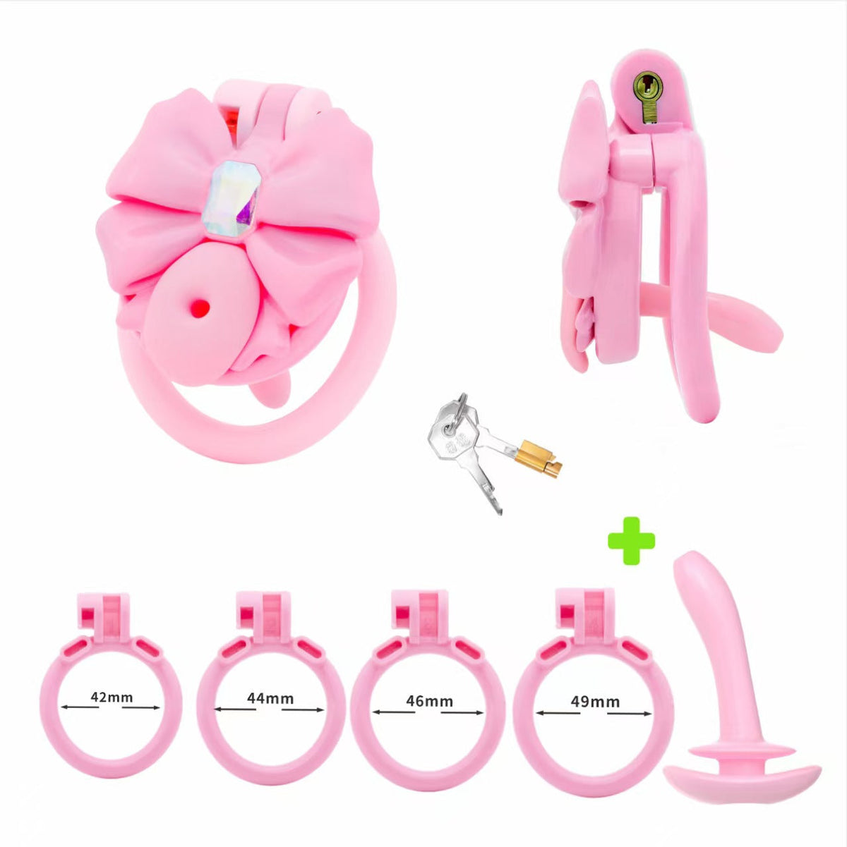 Pinkes Set mit kurzem Einsatz