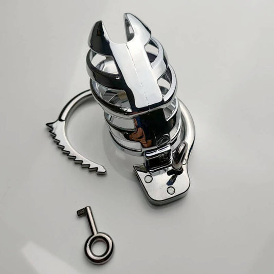Metallkäfig mit geöffnetem verstellbarem Ring