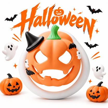 Kürbiskäfig mit Halloween-Dekoration
