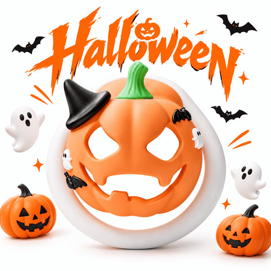 Kürbiskäfig mit Halloween-Dekoration