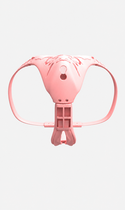 Pinker Gürtel von hinten