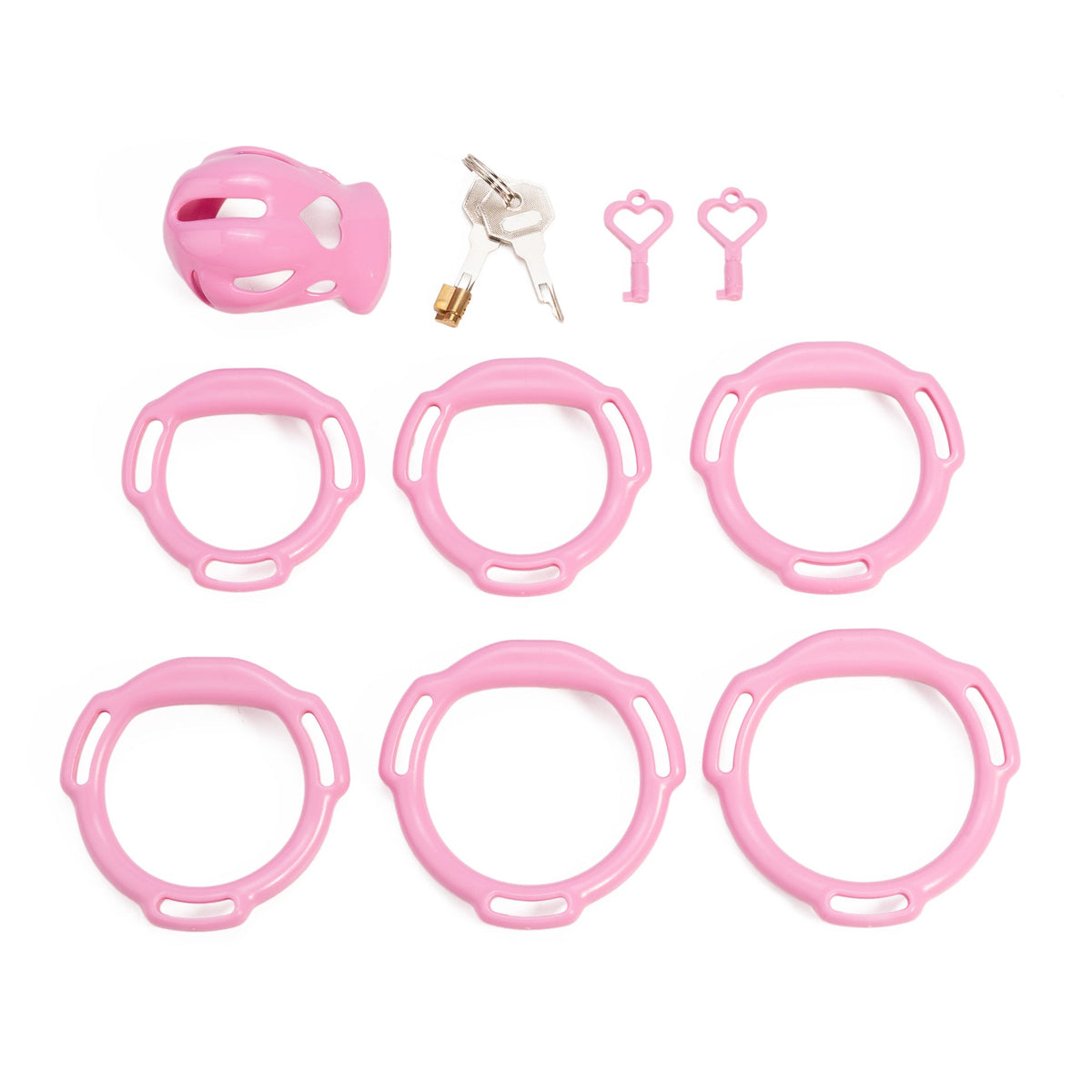 Kurze pinke Hülle mit sechs Ösenringen
