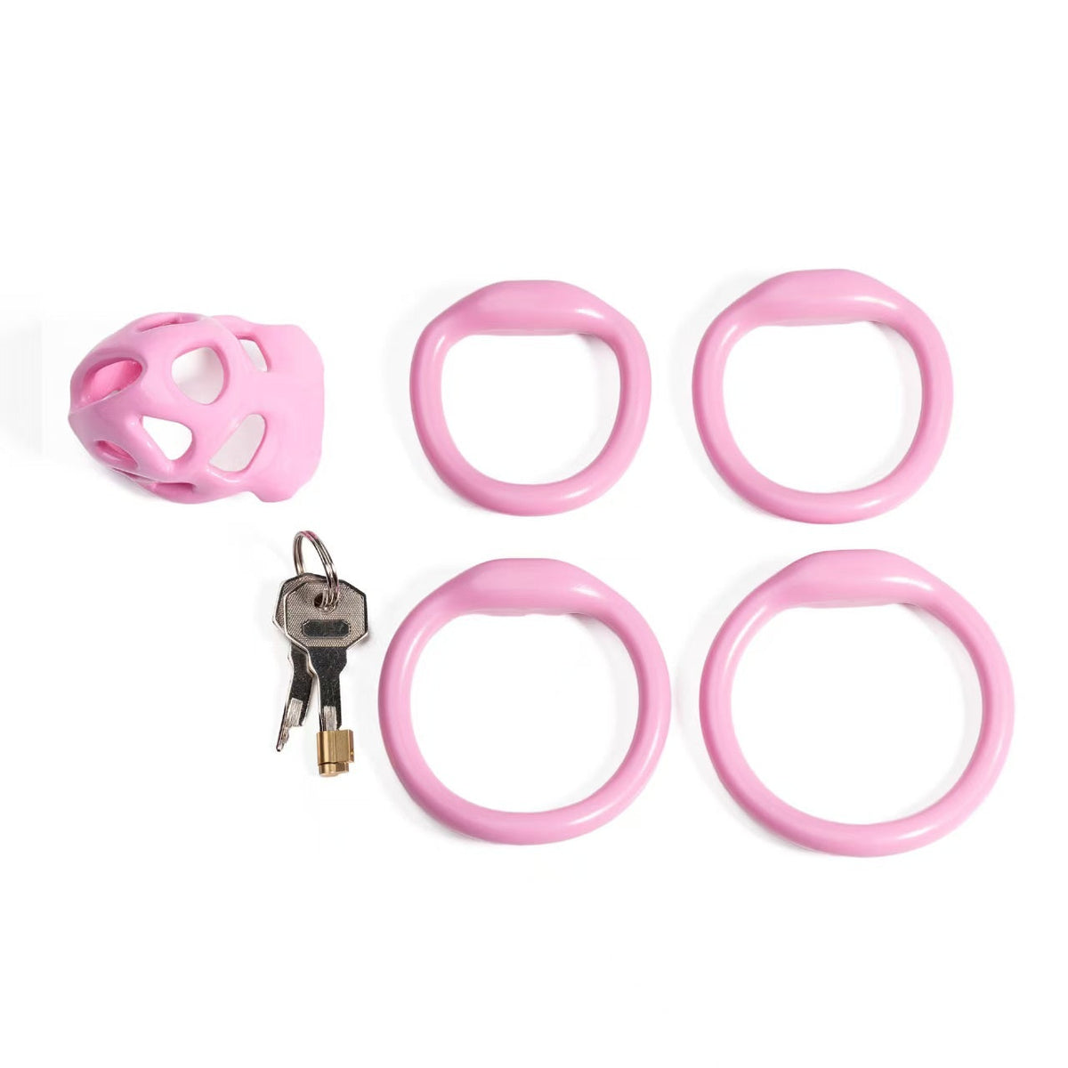 Pinkes Set mit vier Ringen