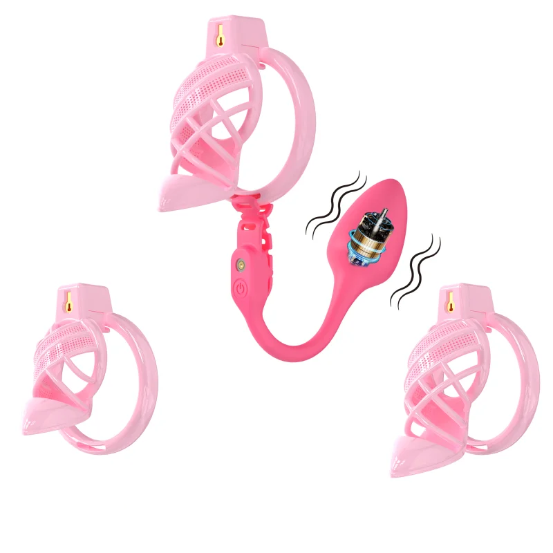 Pinke kurze und lange Hülle mit pinkem Plug