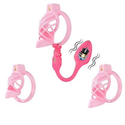 Pinke kurze und lange Hülle mit pinkem Plug