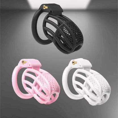 Honeycomb-Peniskäfig in Schwarz, Rosa und Weiß