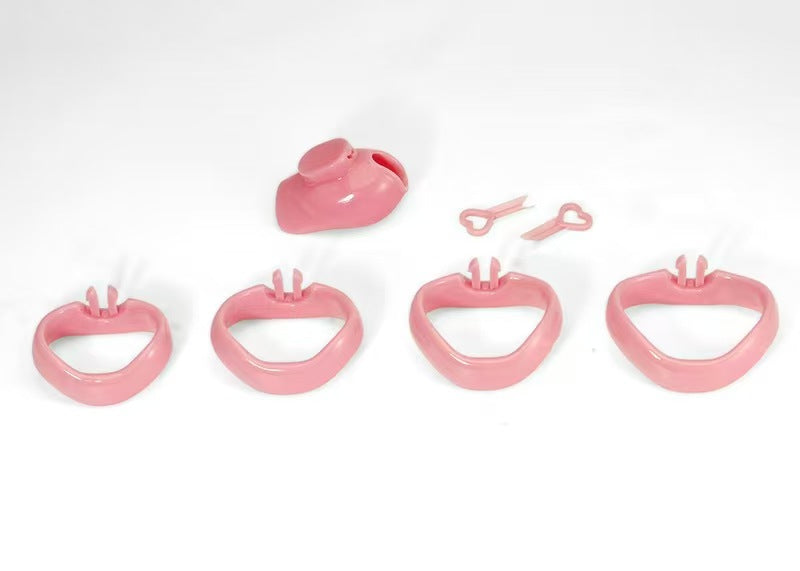 Pinkes Nub-Set mit vier Ringen