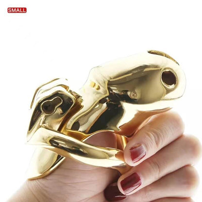 Goldfarbener HTV3 Small in einer Hand