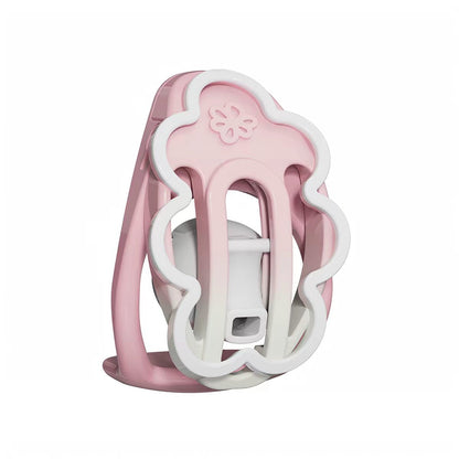 Pink-weiße Hülle mit Blumenmotiv
