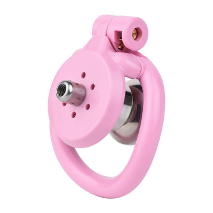 Pinker Flachkäfig mit invertiertem Metalleinsatz