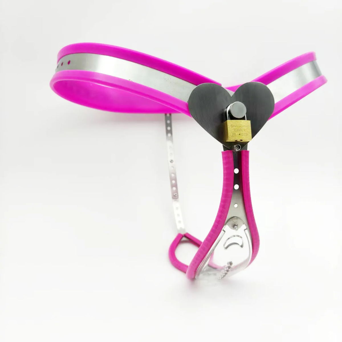 Pinker Gürtel mit transparenter Front