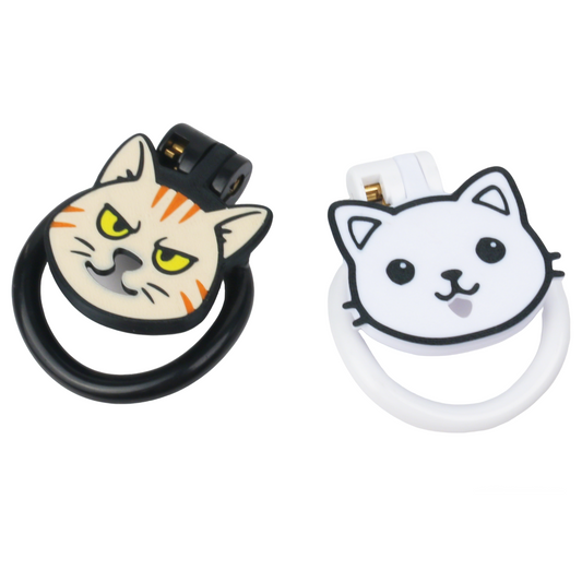 Weiße und braune Katzenfront