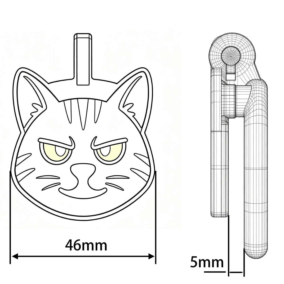 Maße der braunen Katzenfront