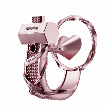 Roségoldfarbener Möbius Negative schräg