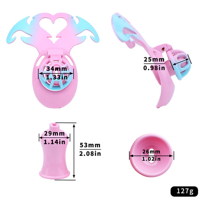 Maße des langen pink-blauen Sets