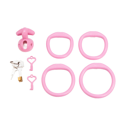 Pinkes Set mit vier Standardringen