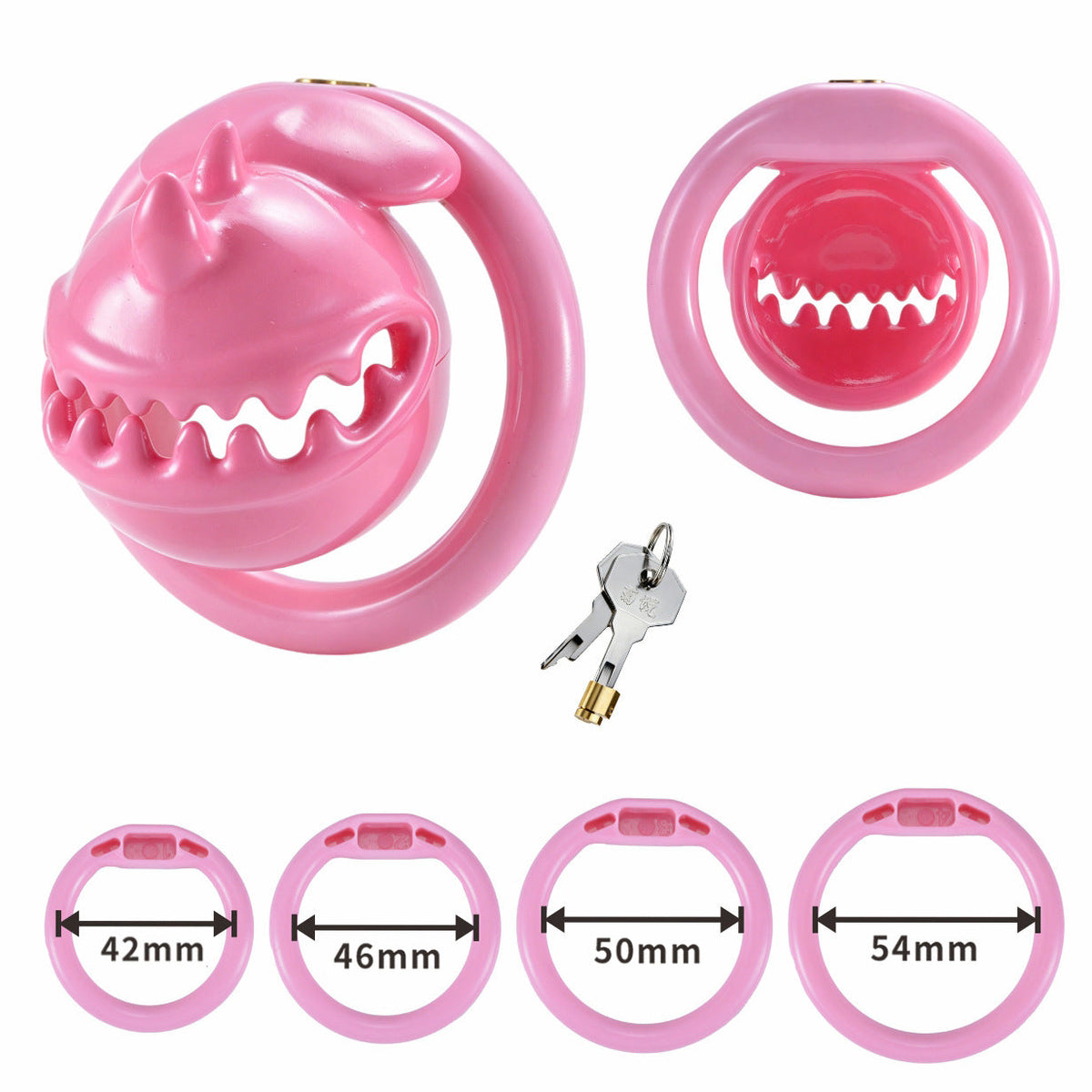 Pinkes Set mit vier Ringen