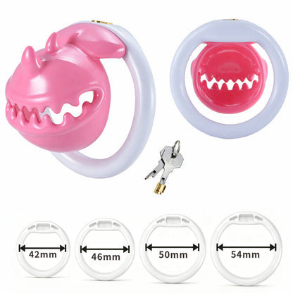 Pink-weißes Set mit vier Ringen
