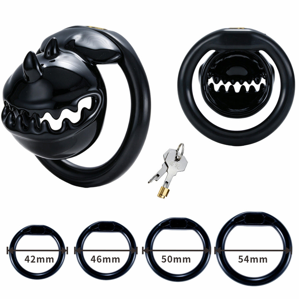 Schwarzes Set mit vier Ringen