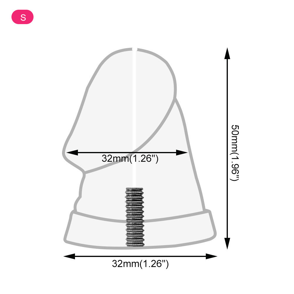 Maße des optionalen Dildos S