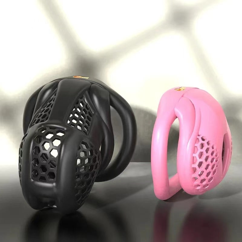 Schwarzer und pinker Wabenkäfig
