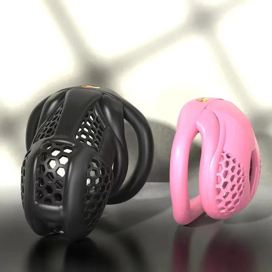 Schwarzer und pinker Wabenkäfig