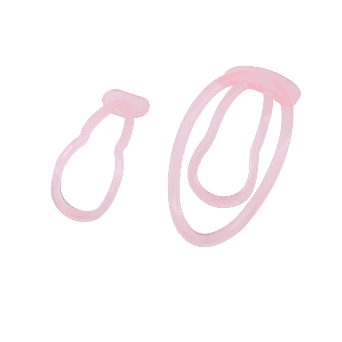 Pinke FUFU-Clips Lite und Original nebeneinander