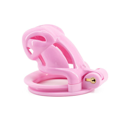 Pinker S-Käfig aufliegend