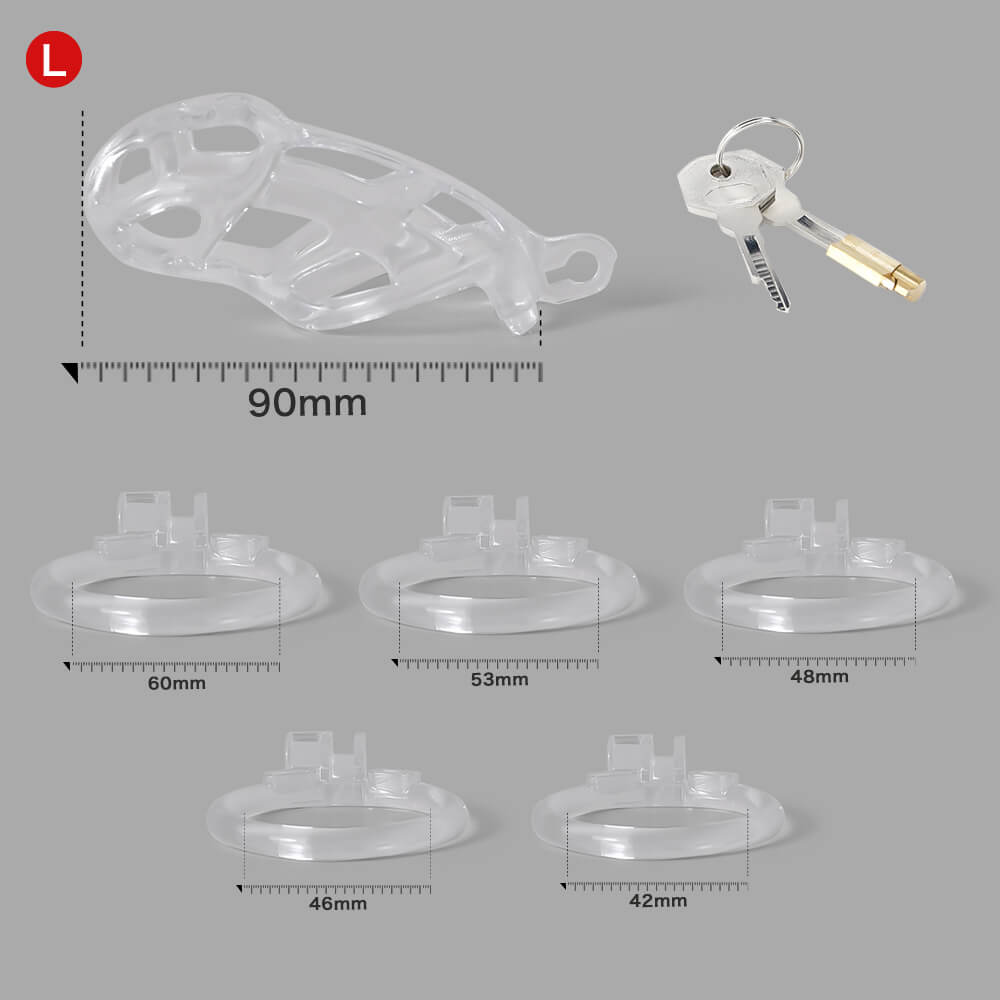 Ice Vision Transparent L – 90 mm Gesamtlänge und Ringauswahl