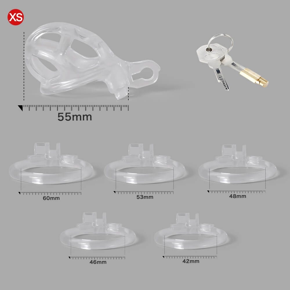 Ice Vision Transparent XS – 55 mm Gesamtlänge und Ringauswahl