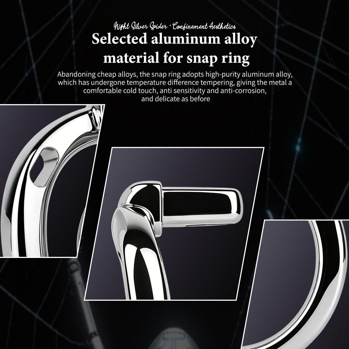 Detailansicht des Aluminium-Basisrings