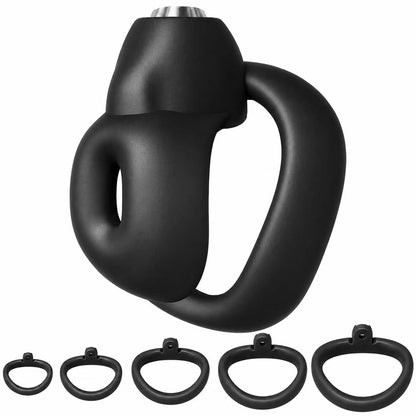 Schwarze Hülle mit fünf Ringen