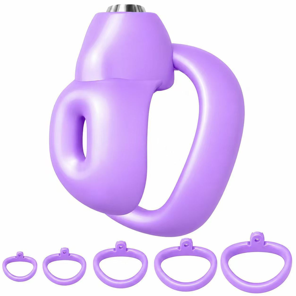 Violette Hülle mit fünf Ringen