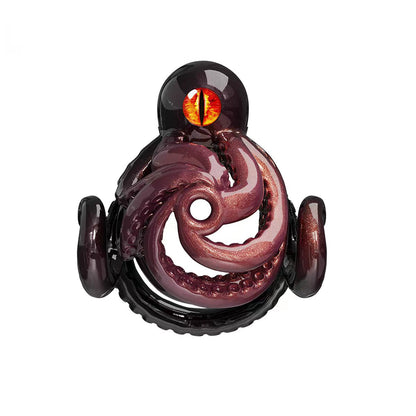 Octopus-Peniskäfig in Aurora Schwarz-Pink, Ansicht von vorn