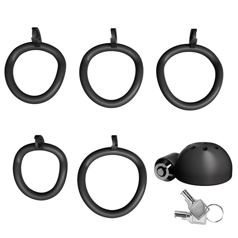 Schwarzes Set mit fünf Basisringen