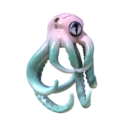 Heller Oktopus in Schrägansicht
