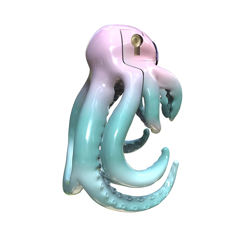 Verschluss am hellen Oktopus