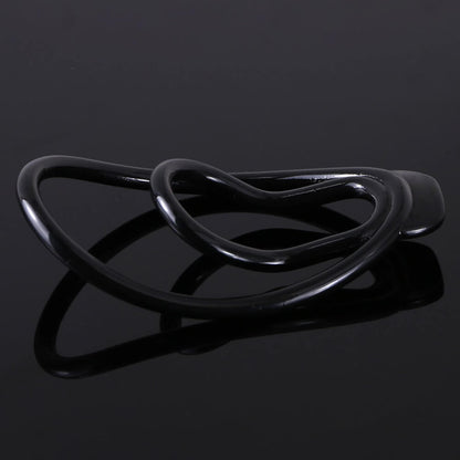 Seitliche Ansicht des schwarzen Clips