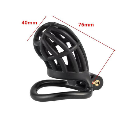 Maßzeichnung mit 76 × 40 mm Außenmaßen