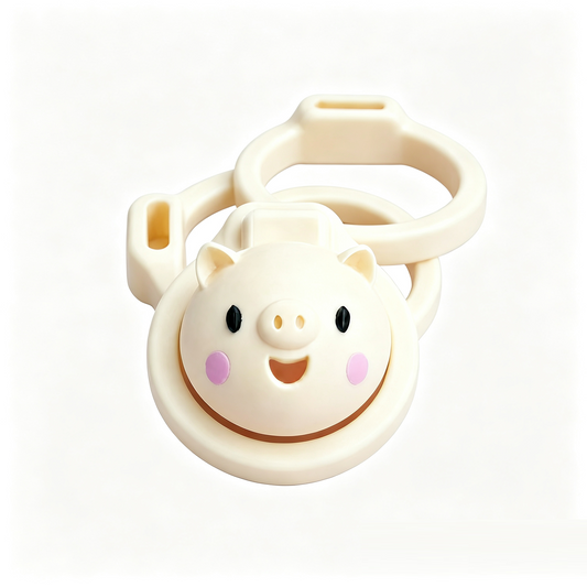 Cremefarbener Piggy Baby schräg