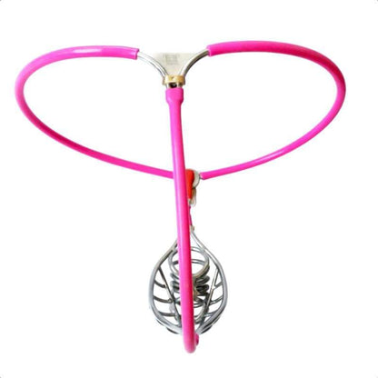 Pinker Gürtel von hinten