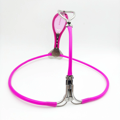Pinker Gürtel von hinten