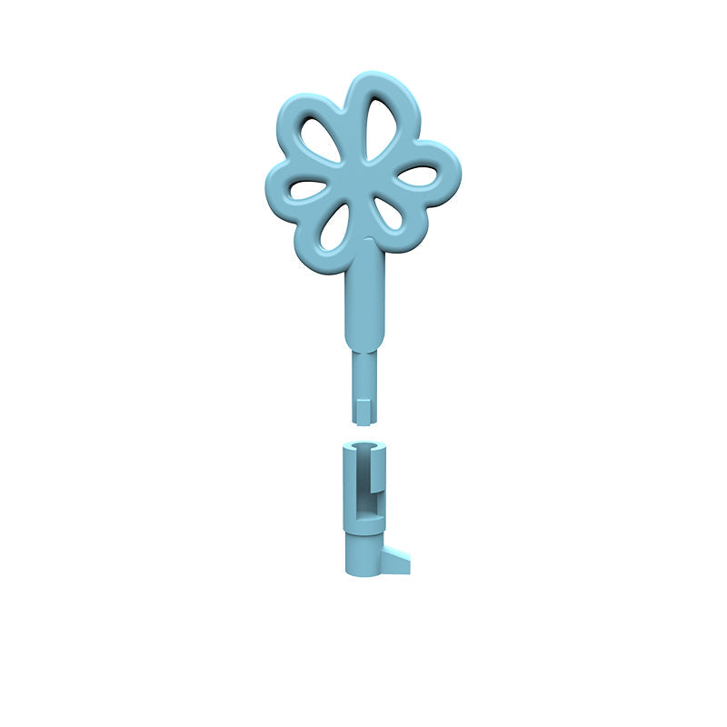 Blaue Bauteile getrennt