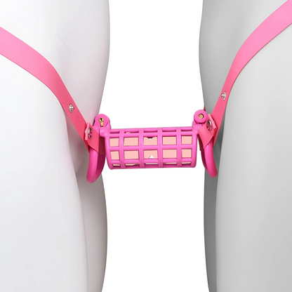 Pinker Twin-Doppelkäfig an einem Modell
