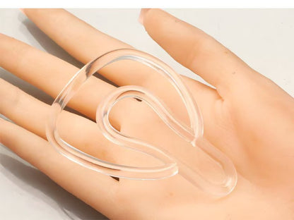 Seitliches Profil des transparenten Clips