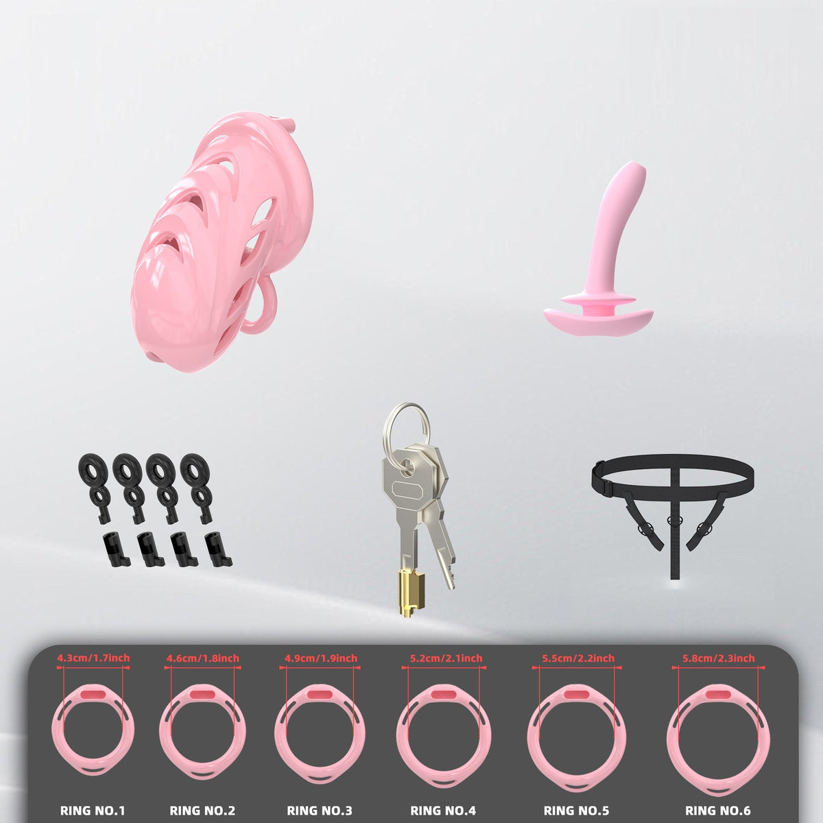 Langes pinkes Set mit Haltegurt