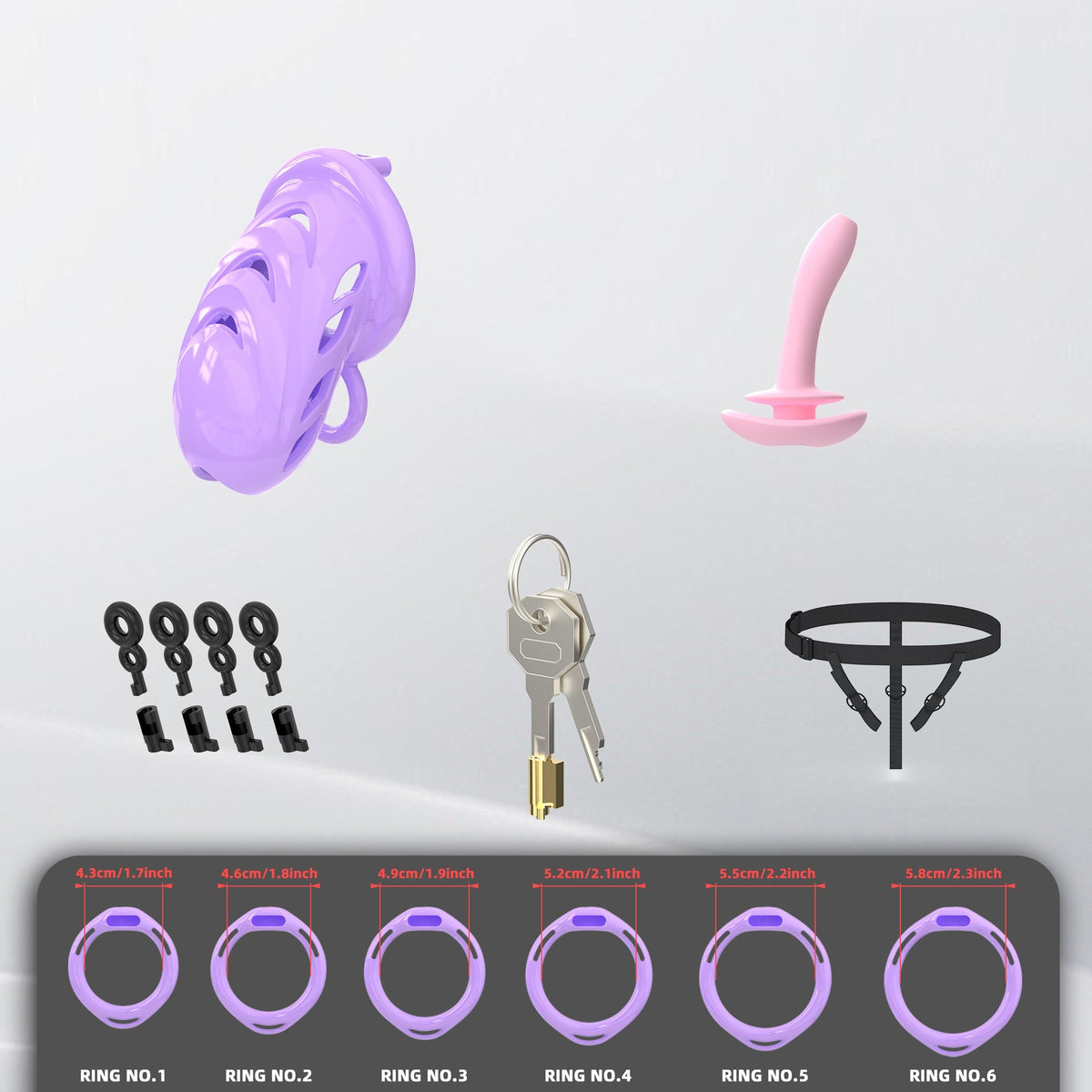 Langes violettes Set mit Haltegurt